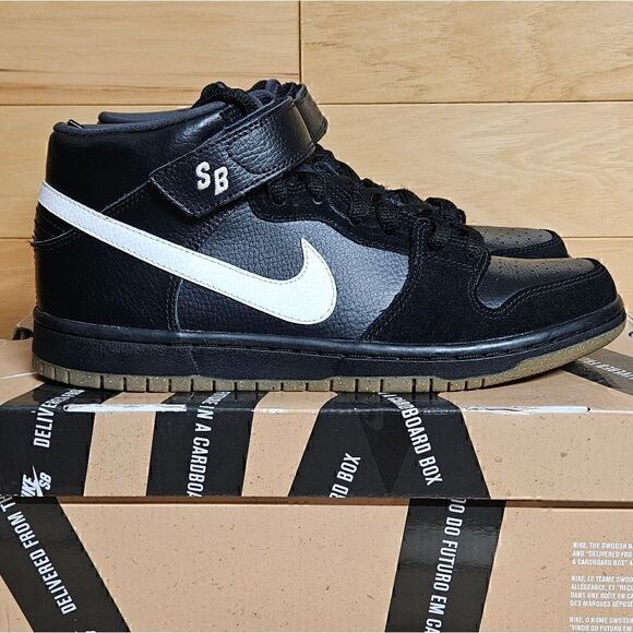 Nike Dunk Mid Pro SB Size 8 Black White Anthracite Gum 2012 Mens Shoe 314383 016 - Picture 12 of 12